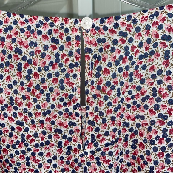 J Crew Mini Floral Print Ruffle Top Cottagecore - Picture 13 of 13